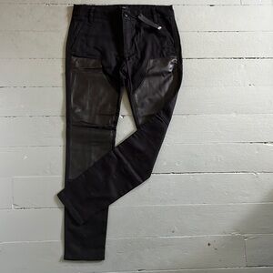 TIBI Leather Carpenter Patch Denim